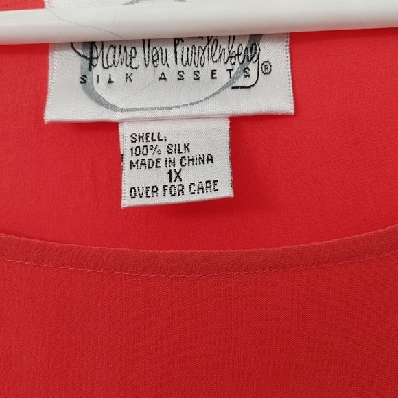 VINTAGE Dvf Floral Embroidered Silk Tunic Size 1x - Picture 12 of 15